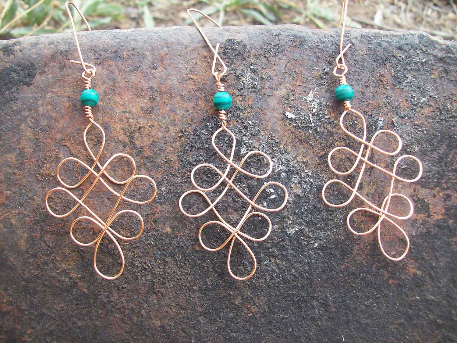 Copper Wire Christmas Ornaments Tree by MountainUrsusDesigns