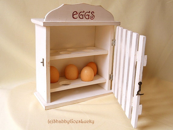 Rare wooden egg box with door kitchen cabinet for storing