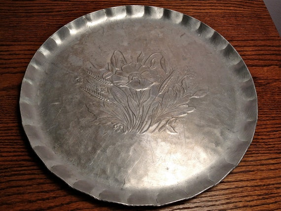 Vintage Everlast Metal Hand Forged Tray With Poppy And Wheat   Il 570xN.384039738 Tp7l 