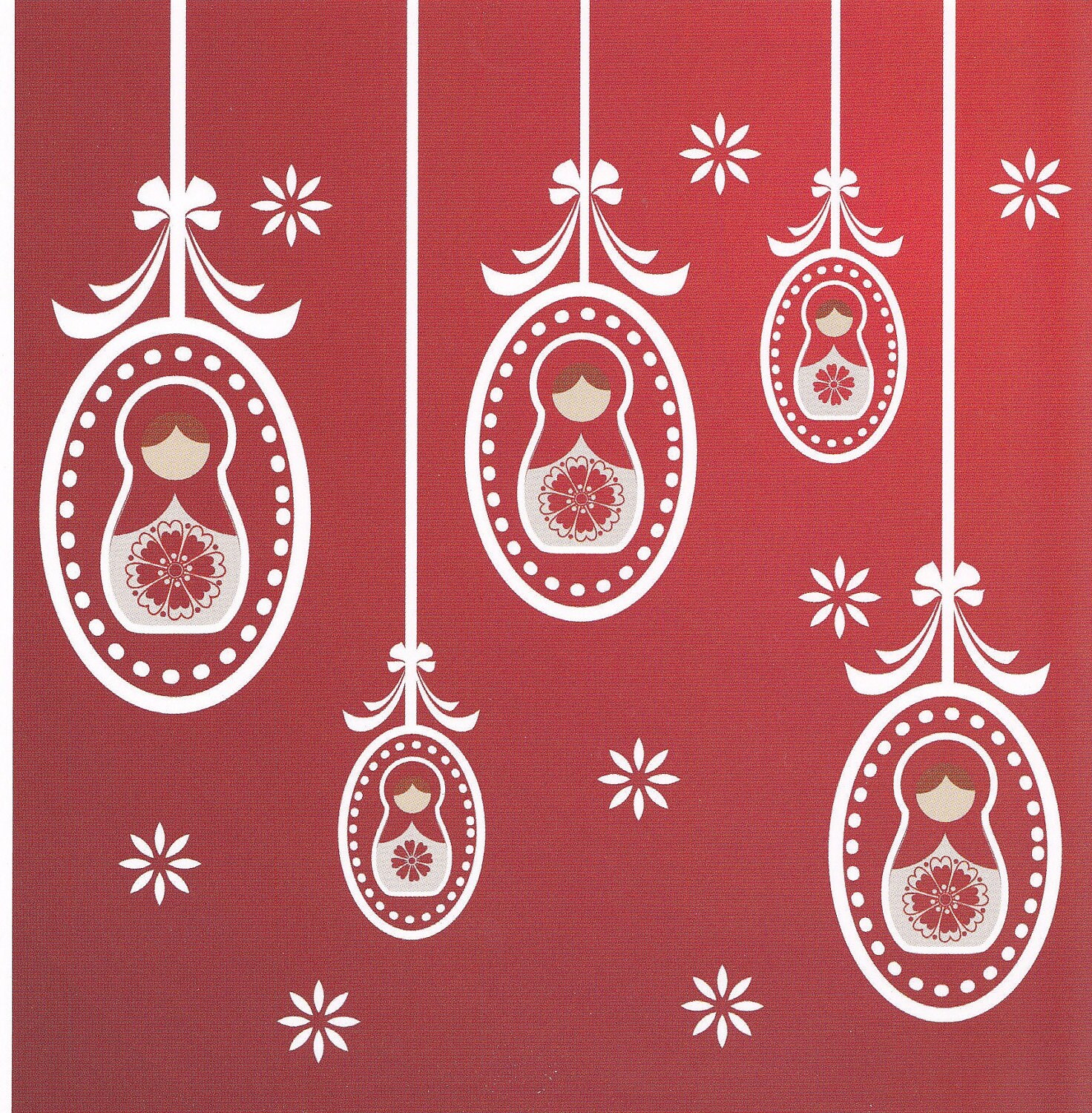 Russian Doll / Babushka Christmas Cards Pack of 10