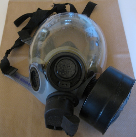 U.S. Military Gas Mask Complete With Hood by ExcellentHodgePodge