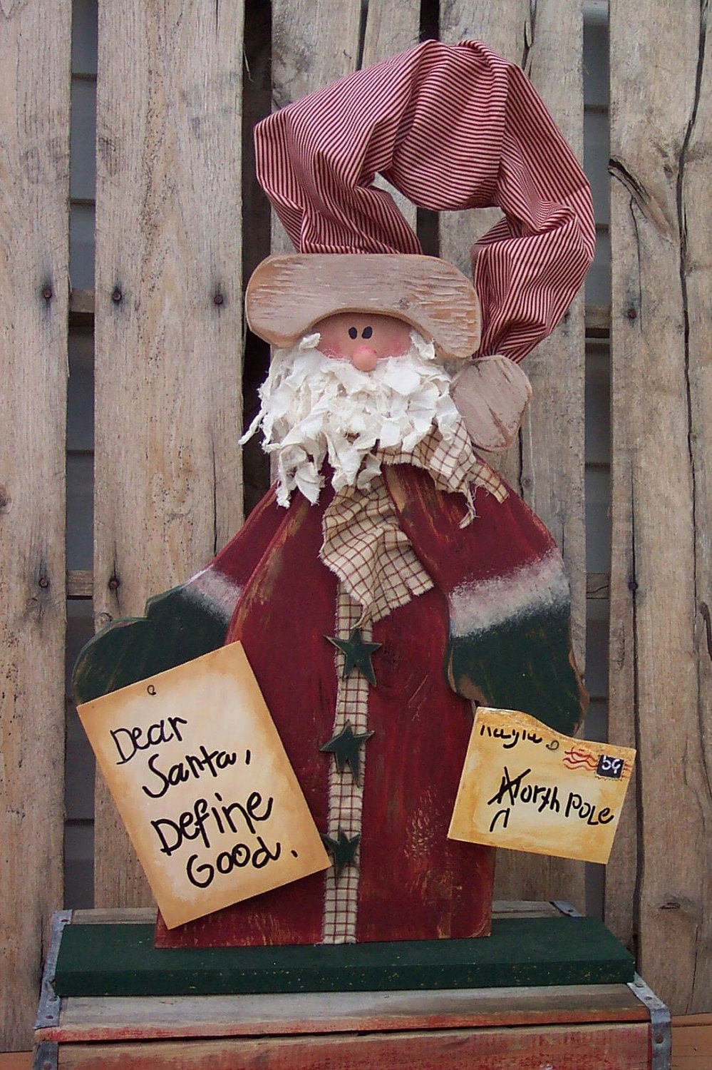 Primitive Santa Clause Wood Craft Pattern by 