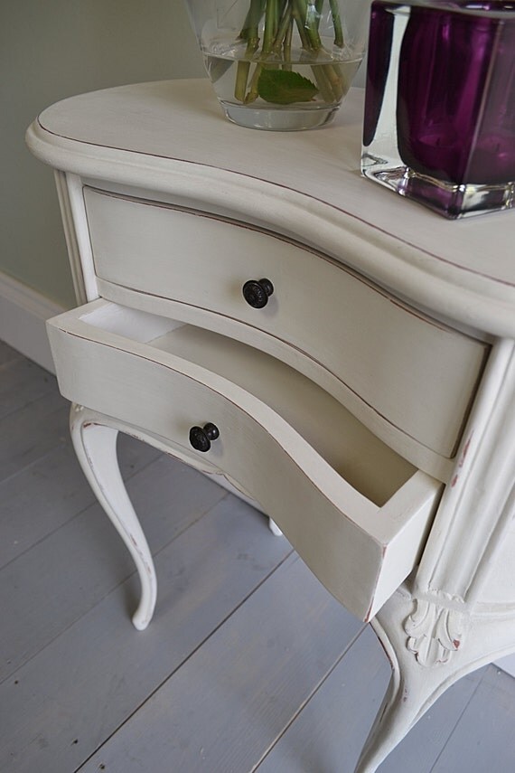 white French Style Shabby Chic Bedside Table FREE UK