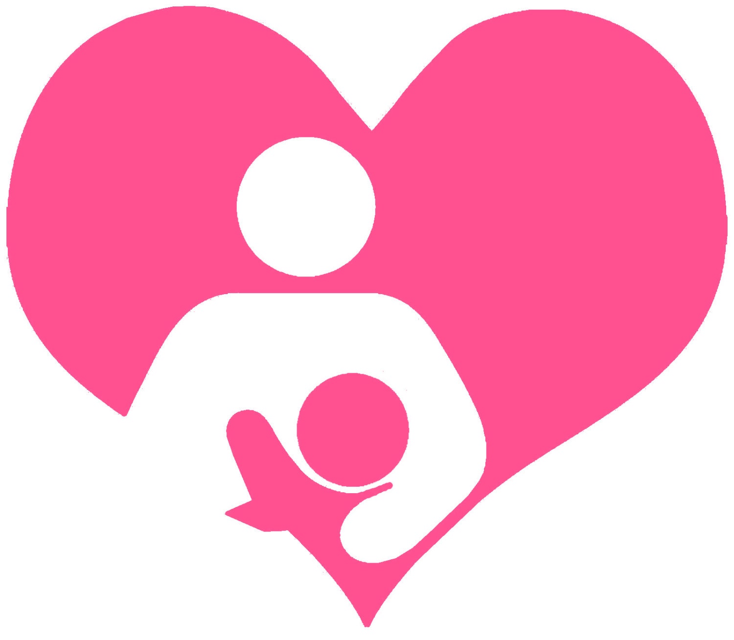 Breast Feeding Heart Symbol Icon Sticker Love SUPPORT by BoomVinyl