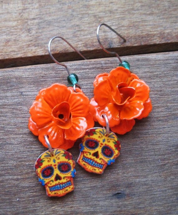 Dia de los Muertos jewelry Day of the Dead by CorinaCrooks