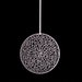 Reticulate - stainless steel pendant, intricate circular leaf network nature science organic jewelry