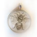 Wasp graphite drawing necklace on ball chain