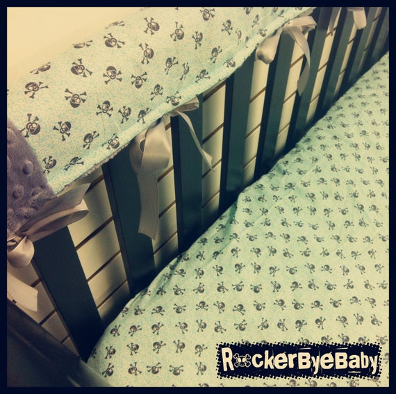 BITE ME 4 crib rail protectors Sheet BLANKET & Crib Skirt