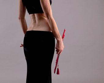 Ready To Wear Classic Super Bootie Low Rise Mermaid Skirt . COLOR: Carbon Black