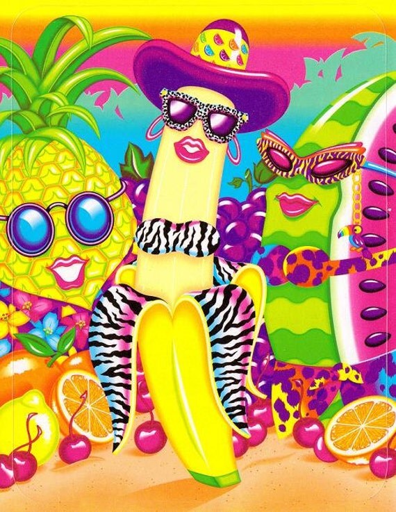 VTG Lisa Frank Large Tropical Fruit Sticker by CollectorsWarehouse