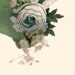 powder blue floral hair clip, vintage flowers - SNOW DROP - bridal hair accessory, head piece
