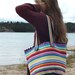 One-of-a-kind Striped Crocheted Tote - MADE IN FINLAND