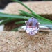 Pink Spinel Ring in Sterling Silver, Oval Cut Gemstone