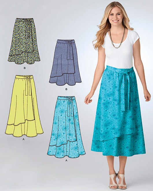 PLUS SIZE SKIRT Sewing Pattern Easy Pull On Skirts 2