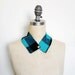 The Collar Necklace, Detachable Collar in Turquoise Buffalo Plaid
