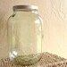 RESERVED Listing for Large Vintage Glass Jars with White Metal Lids