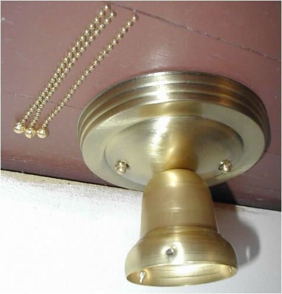 3 Chain LIGHT FIXTURE For Vintage 30s Art Deco Shade New Brass   Il 570xN.362085338 Fkdp 