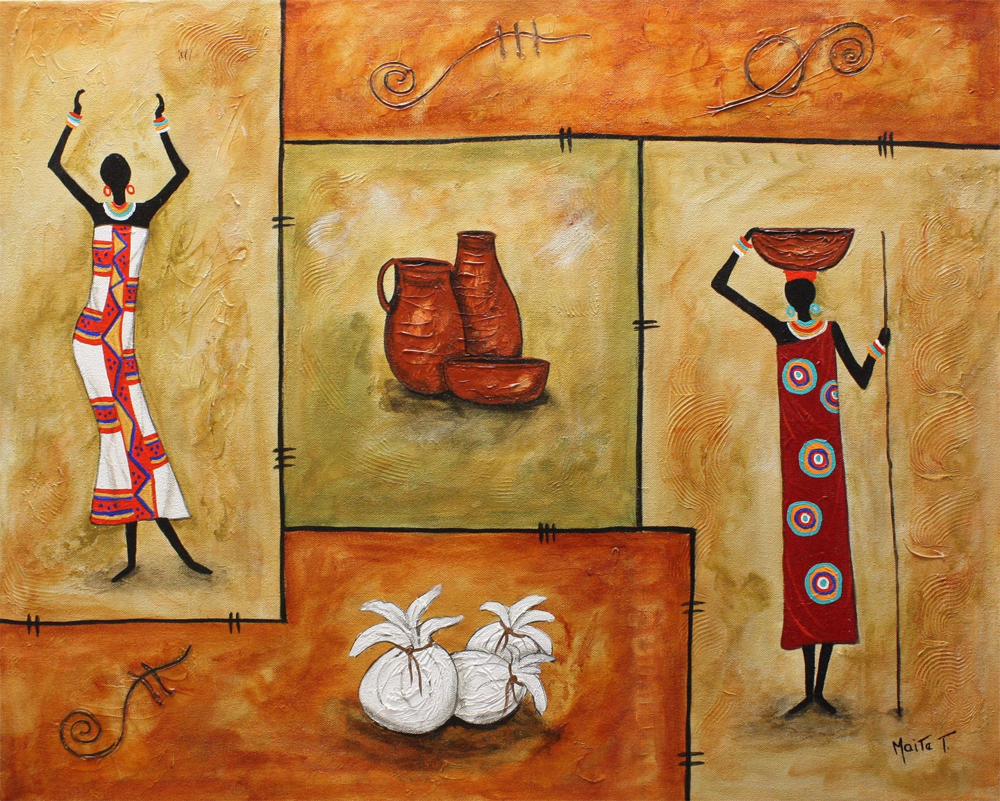 Art Handmade African art painting folk Latin American
