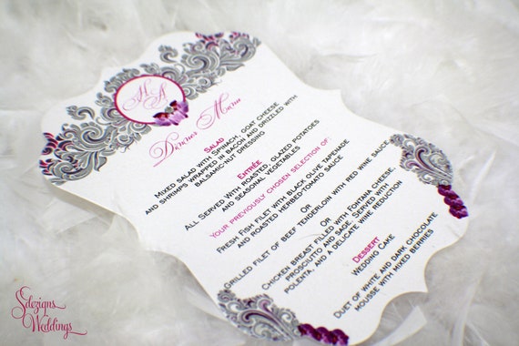 Gorgeous Purple Orchids Wedding Menus Il_570xn