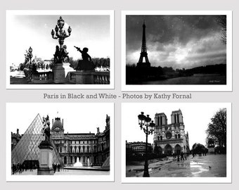 Paris Photography, Black and White Photography, Paris Black and White Print Set, Paris Landmarks, Paris Print Sets, Paris Black White Prints