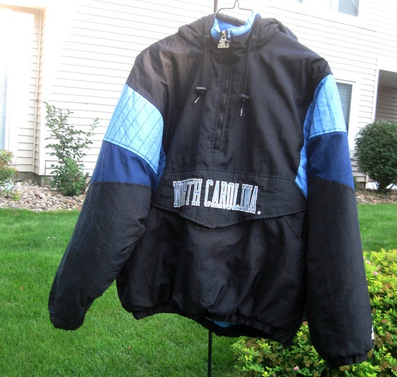 Vintage Starter Winter Jacket North Carolina Hooded Pull Over