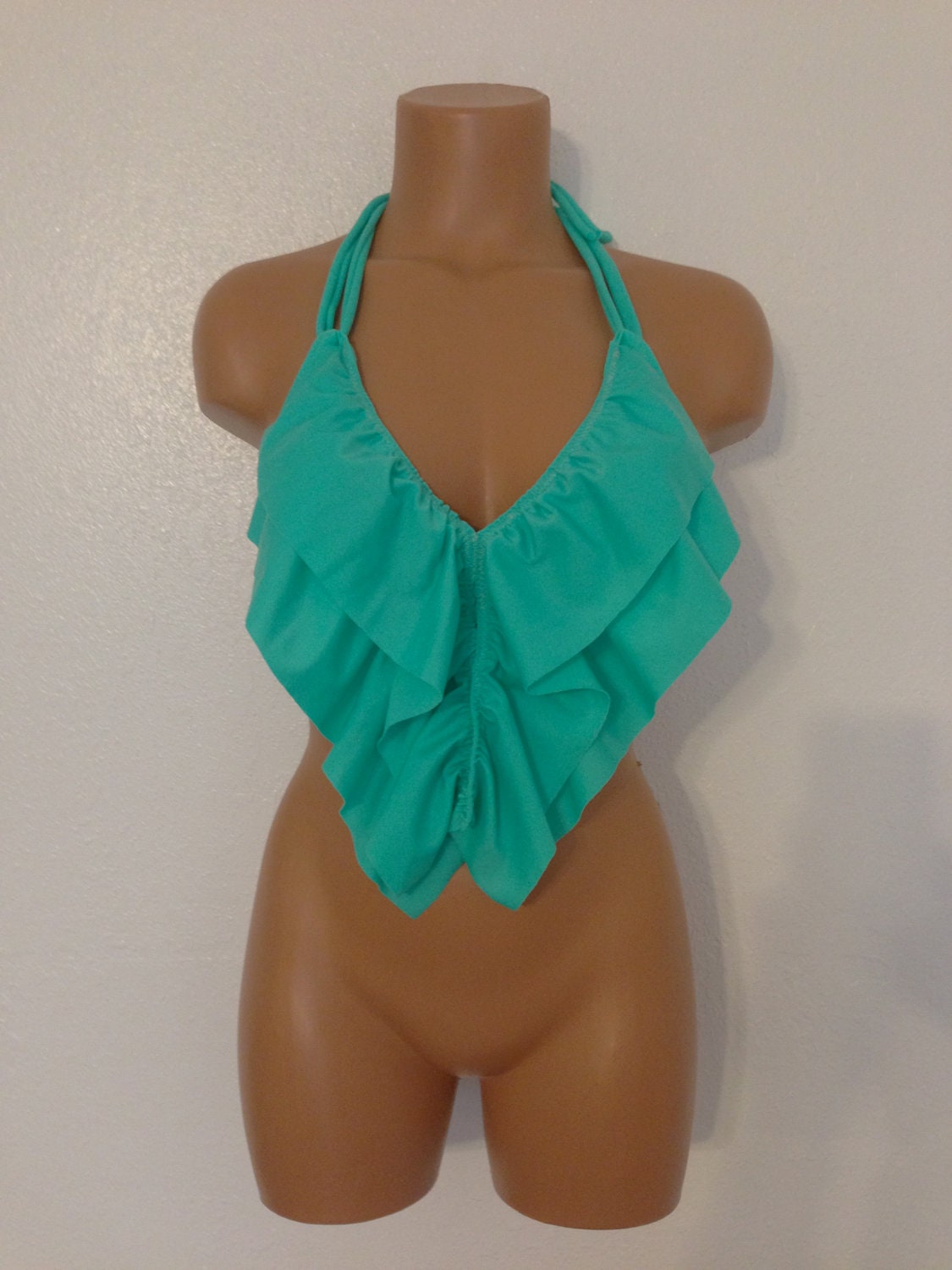 Ruffle bathing suit top