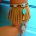 ARM BAND NATIVE leather Fringe Arm Cuff Cowboy Boot Band Fringe Choker Gypsy sun feather arm band feather arm cuff Tribal hunger games nomad