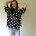 80s Sheer Oversized Polka Dot Top s m l