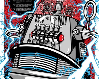 Three Laws of Robotics - Robby The Robot Poster