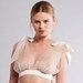SAMPLE SALE, BELLE Bridal Grecian Tulle Bra with silk satin Bows - White wedding Bra