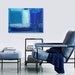 SALE - Acrylic Abstract Painting Original Fine Art 18"x24" by Linnea Heide - olympian blue - colorblock geometric