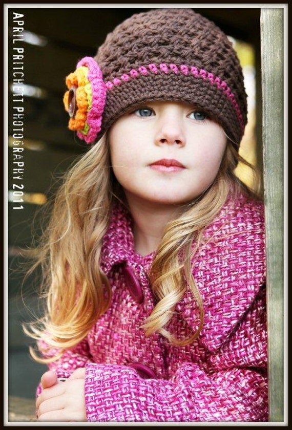 Girl's Crochet Hat Little Girl's Hat Toddler Girl