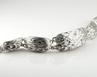 Sterling Silver Link Bracelet - Contemporary Jewelry - Metal Bracelet - Chunky Bracelet - Chunky Links Bracelet, Designer Bracelet, Linked