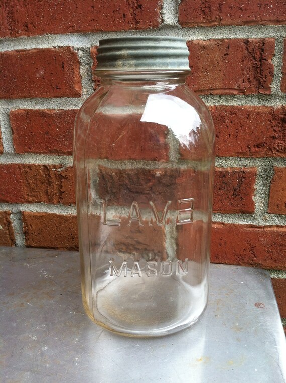 Hard to Find Lamb Mason Half Gallon Canning Jar