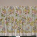 Country French Valances Made From Vintage Linen . Floral . Polka dot and Lace . Pretty - Very Long
