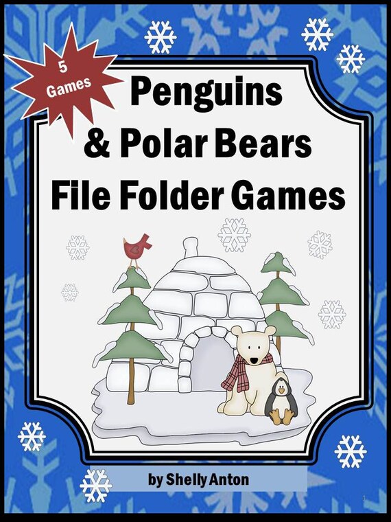 Items similar to Penguins File Folder Game Teaching Resources, Teaching ...