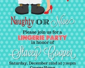 NAUGHTY or NICE party invitation - bridal shower, lingerie shower, holiday party - YOU Print Il_170x135