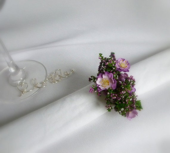 Items similar to Purple Flower Napkin Rings, Bridal Shower Wedding