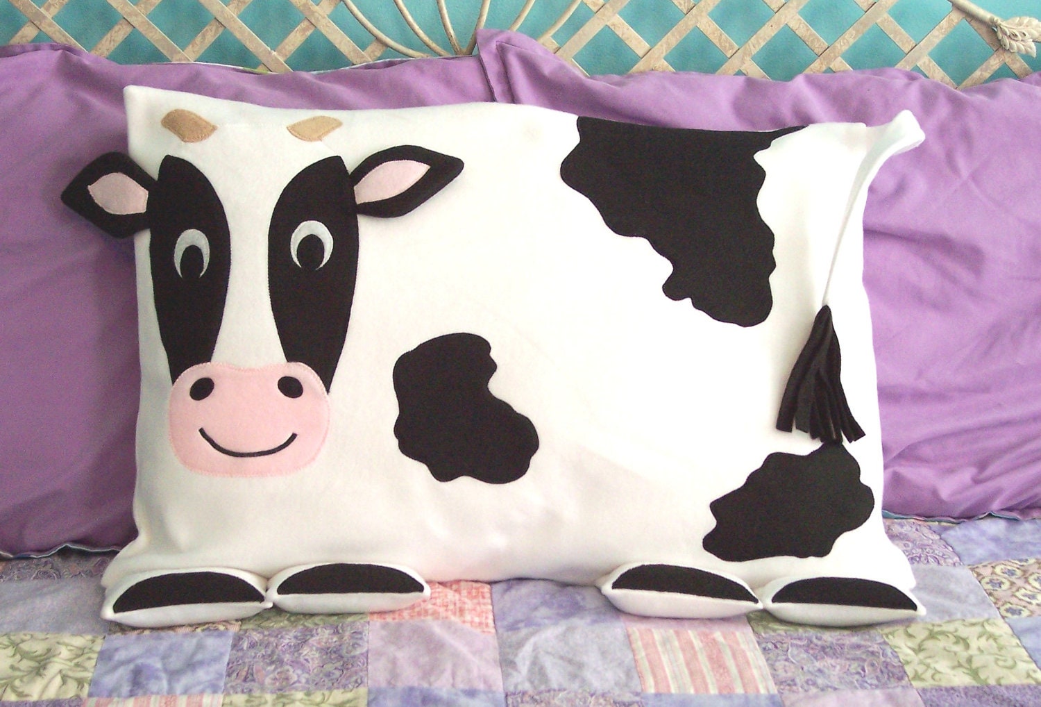 outdoor cow pillow