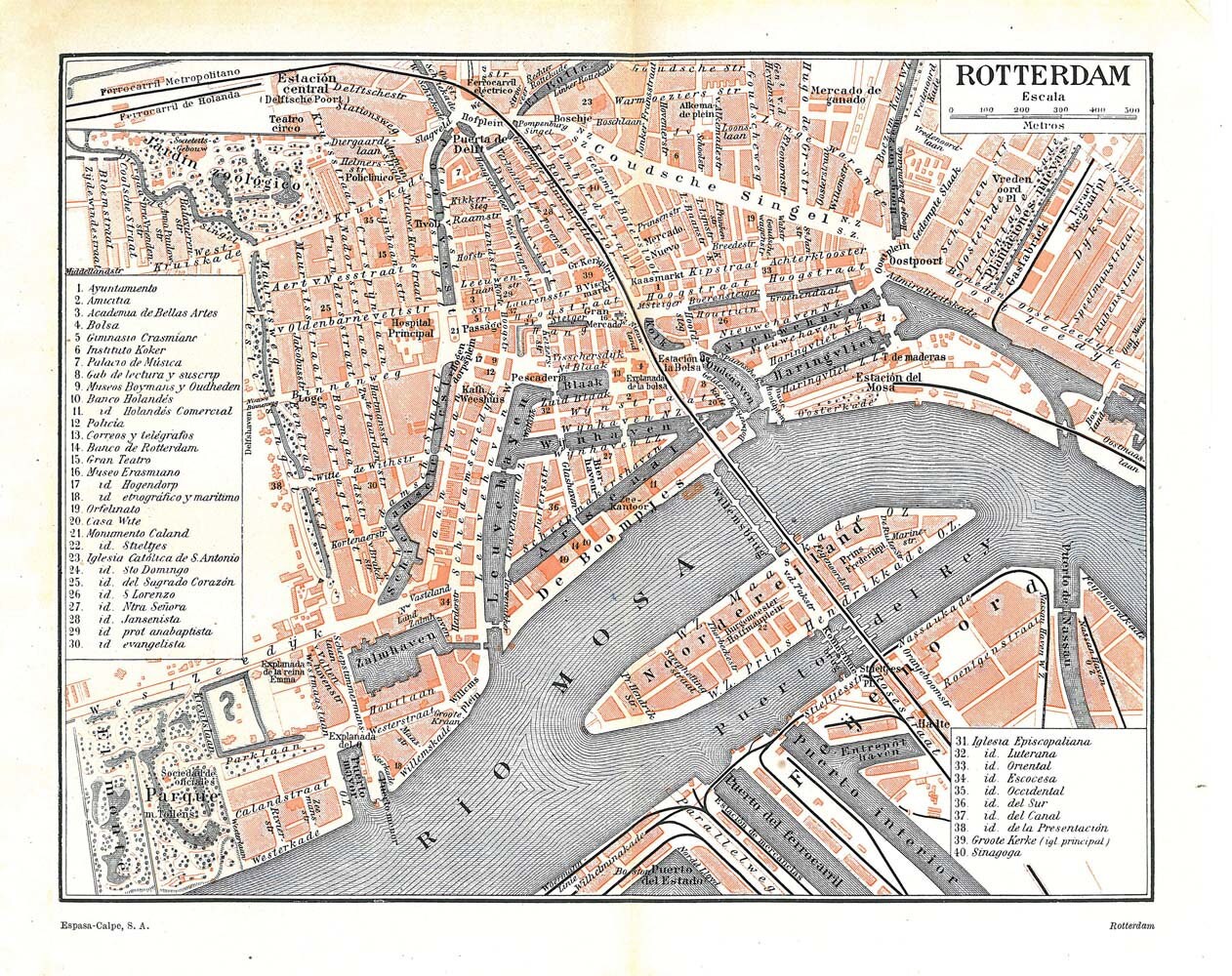 Street map Rotterdam Netherlands