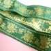 12 meters Vintage Woven Floral Trim 34mm Green Yellow Roses Flowers Expensive Chick Tape Decorative Ribbon Sewing Supplies