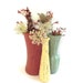 Shabby Chic Upcycled Glass Vases... Painted Fall Colors... Thanksgiving Decor... Holiday Decor