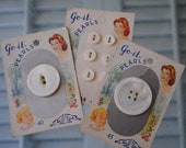 Vintage Button Cards , Go It Pearls Brand, Retro Graphics, Sewing Display Buttons, Sewing Project Supplies, Vintage Pearl Buttons
