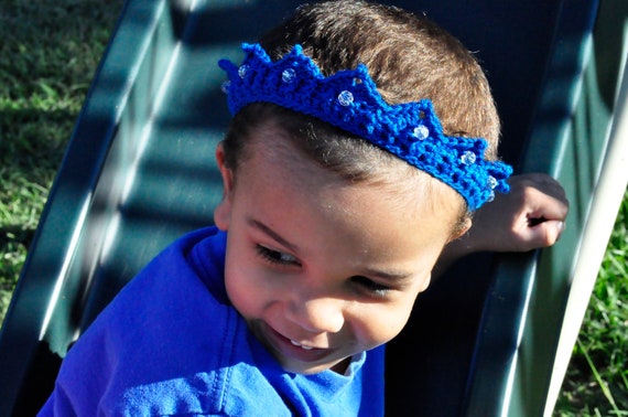Crochet Pattern PDF - Crown / Tiara - Crown Prince Tiara Princess - Newborn to Adult Sizes - Bridal Accessory - Photo Prop