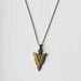 Arrow Head Necklace- Geometric Minimalistic Jewelry- Retro Charm in Bronze- Hunger Games Gift- Bow and Arrow