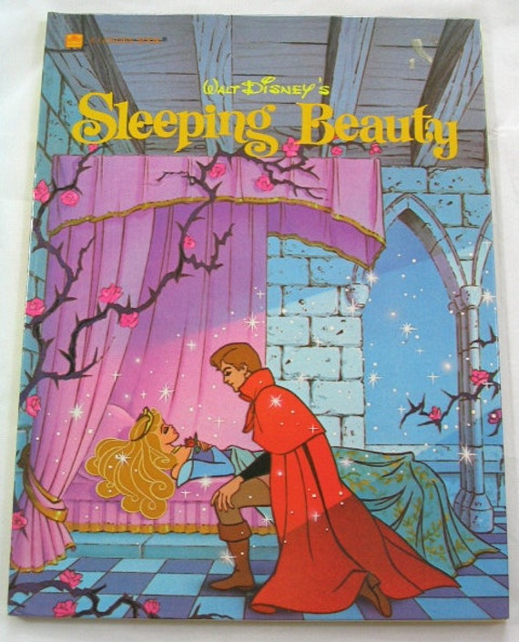 Items Similar To Sleeping Beauty, Vintage Large Golden Book, Walt ...