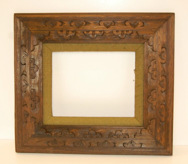 HandCarved Wooden Frame Made in Mexico by MadgesHatboxVintage