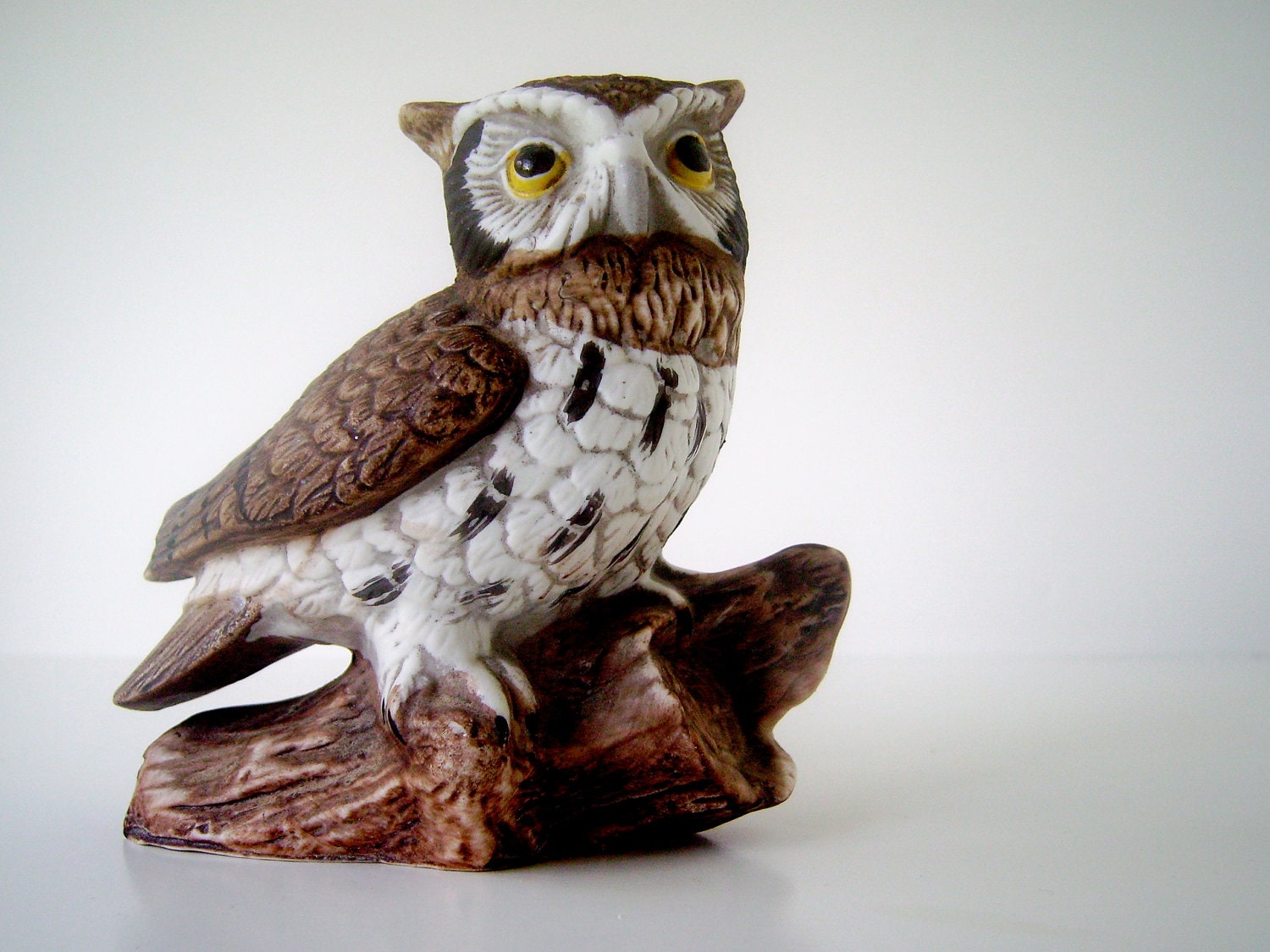 wooden owl figurine