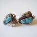 Vintage Sterling & Turquoise Earrings Native American