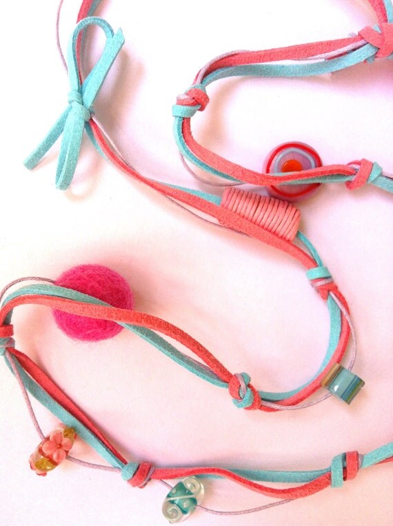Items similar to Necklace in pastel colors (made to order) on Etsy